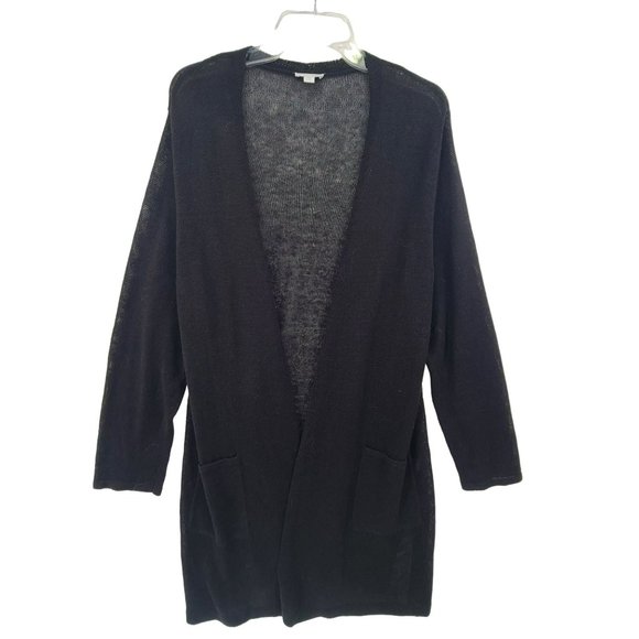 J. Jill Sweaters J Jill Womens Knit Linen Blend Long Sleeve Cardigan Black Size Xl Poshmark